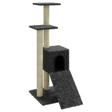 Cat Tree with Sisal Scratching Posts Dark Grey 92 cm 171514