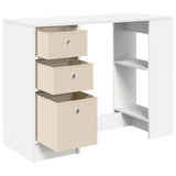 Desk with Drawer White 100 x 40 x 75 cm Engineered Wood 8000452