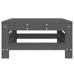 ZNTS Garden Footstool Grey Solid Wood Pine 825620