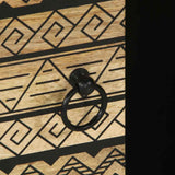 Coffee Table Black 100x54x40 cm Solid Rough Wood Mango 4018640