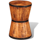 Hourglass Stool Rough Mango Wood 241637