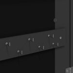 Mirror Jewellery Cabinet with LED Lights Wall Mounted Black 353239
