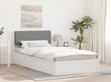 Bed Frame with Upholstered Headboard Light Grey 75 x 190 cm 877673