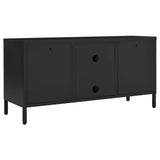 TV Cabinet Black Black powder-coated steel Medium Adjustable Feet 336058
