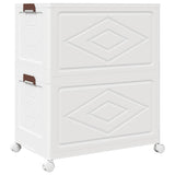 Stackable Storage Box with Wheels 2-Tier 75 L 64x40x76 cm 4012368
