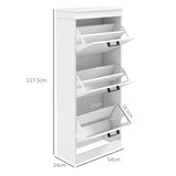 Three-Drawer Minimalistic Shoe Storage Cabinet, for 15 Shoes T3398P342217