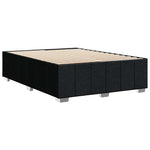 ZNTS Bed Frame without Mattress Black Double Fabric 3284870