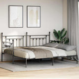 Daybed Frame Black 90 x 190 cm Steel 42002665