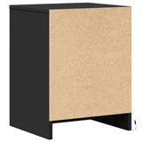 Bedside Cabinets with LED Lights 2 pcs Black Engineered Wood 852022
