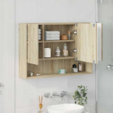 Mirror Cabinet Sonoma Oak 80 x 17 x 55 cm Engineered Wood 883356