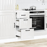 Kitchen Base Cabinet "Lucca" High Gloss White Engineered Wood 854232