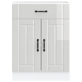 Kitchen Base Cabinet Lucca High Gloss White Engineered Wood 853729