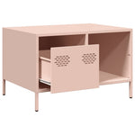 ZNTS Coffee Table Pink 68.5x50x43.5 cm Cold-rolled Steel 851281