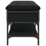 Shoe Bench Black 102x42x45 cm Engineered Wood 835197