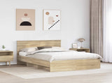 Bed Frame Sonoma Oak 140 x 200 cm Engineered Wood 3408846