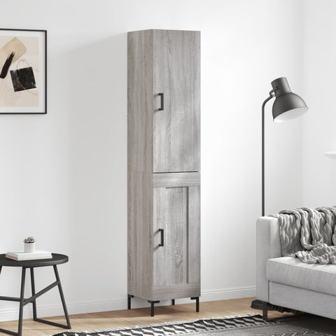 Highboard Grey Sonoma 34.5x34x180 cm Engineered Wood 3199111