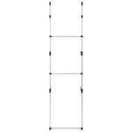 ZNTS Telescopic Wardrobe System with Rods Aluminium 321105