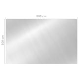 Rectangular Pool Cover 800x500 cm PE Silver 93103