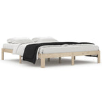 Bed Frame without Mattress Solid Wood Pine 160x200cm 810375