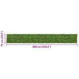 Balcony Screen with Leaves Green and Yellow 600 x 75 cm 42040641
