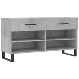 Shoe Bench Concrete Grey 102x35x55 cm Engineered Wood 829768
