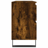 Bathroom Cabinet Smoked Oak 80x33x60 cm Engineered Wood 831665