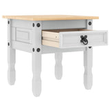 End Table Corona White 50 x 50 x50 cm Solid Pine Wood 42021193