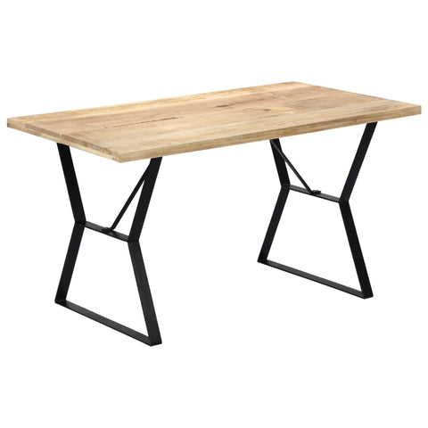 ZNTS Dining Table 140x80x76 cm Solid Mango Wood 247947