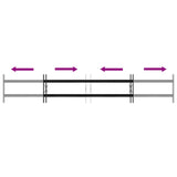 Window Grille 176 x 30 cm Powder-Coated Steel Black 42020560