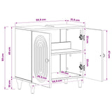 Bathroom Sink Cabinet ALKMAAR Concrete Grey 59.5 x 31.5x 59 cm 896128