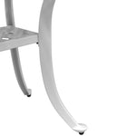 ZNTS Garden Table White 53x53x53 cm Cast Aluminium 4002817