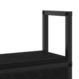 Storage Headboard with Charging Station Black oak 135 cm 859800