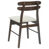 Dining Chair 2 pcs Light Brown and Light Solid Rubber Wood 42020510