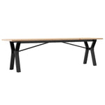 ZNTS Coffee Table Y-Frame 160x40x45 cm Solid Wood Pine and Steel 3282712