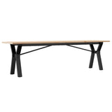 Coffee Table Y-Frame 160x40x45 cm Solid Wood Pine and Steel 3282712