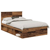 Bed Frame with Headboard Old Wood 120 x 190 cm Engineered wood 3407902
