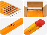 HB Pencils 1000 pcs 0.7 x 18.5 cm Yellow Solid Poplar Wood 42042092