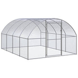 Outdoor Chicken Coop 3x4x2 m Galvanised Steel 3095464