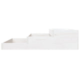 Planter White 107x107x27 cm Solid Wood Pine 823914