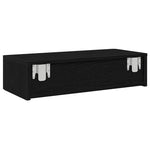 ZNTS Wall Shelf with Drawers Black 60x26.5x15 cm Engineered Wood 859969