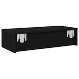 Wall Shelf with Drawers Black 60x26.5x15 cm Engineered Wood 859969