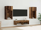 TV Wall Cabinets Wall-mounted 4 pcs Artisan Oak Engineered Wood 3402917