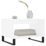 Coffee Table White 60x50x40 cm Engineered Wood 829260
