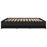 Bed Frame Black Engineered wood King Bed Frame Rectangular 3295633