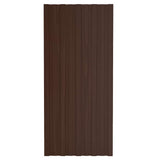 Roof Panels 36 pcs Galvanised Steel Brown 100x45 cm 317218