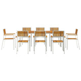 Garden Dining Set 9 pcs Brown Solid acacia wood 3334796
