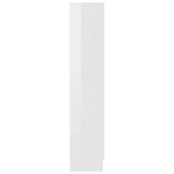 802765 Vitrine Cabinet High Gloss White 82,5x30,5x150 cm Engineered Wood