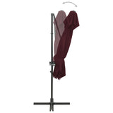 Cantilever Garden Parasol Bordeaux Red Aluminium, Polyester 312366