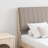 Upholstered Headboard Taupe 135 cm Solid Pine Wood 879402
