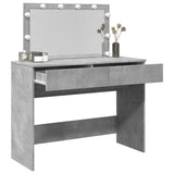 Dressing Table with LED Concrete Grey 100x40x120 cm 848209